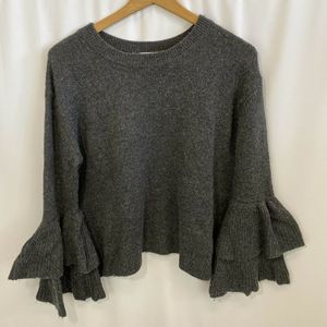 14th Union Wool Blend Ruffle Sleeve Sweater L